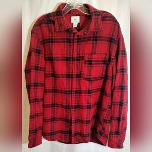 H&M Red and Black Flannel Shirt
